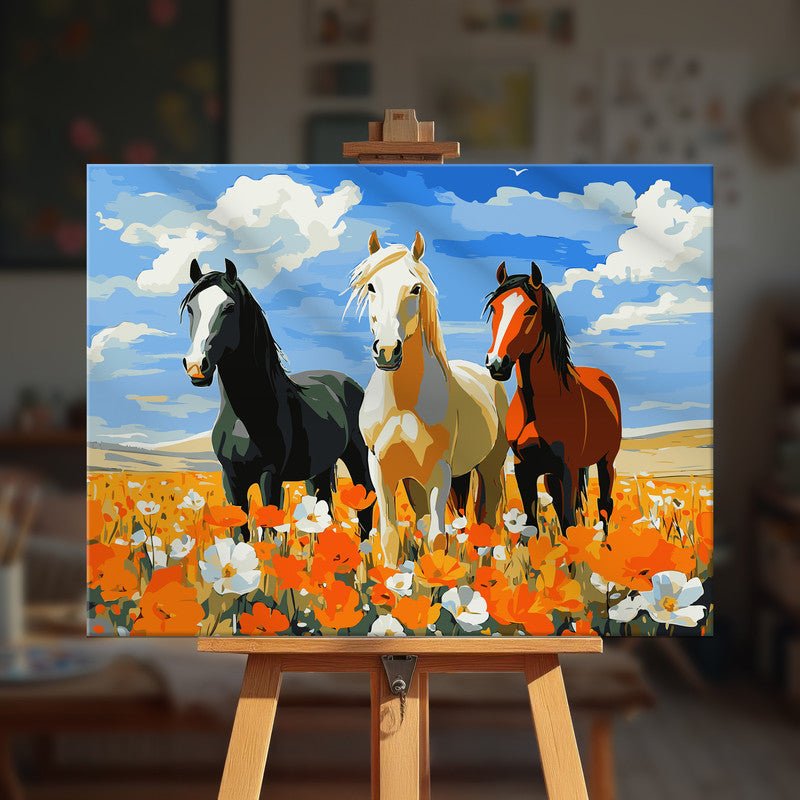 Paint by numbers - Wild Stallions - MyArt