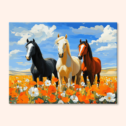 Paint by numbers - Wild Stallions - MyArt