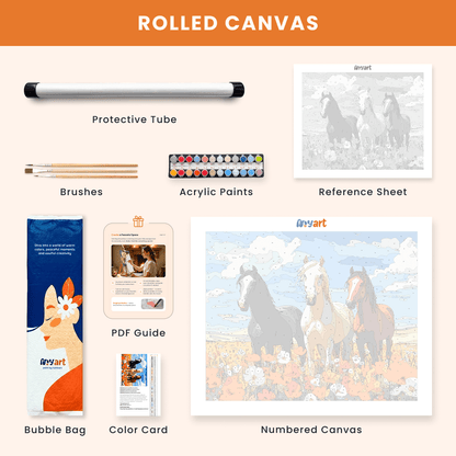 Paint by numbers - Wild Stallions - MyArt