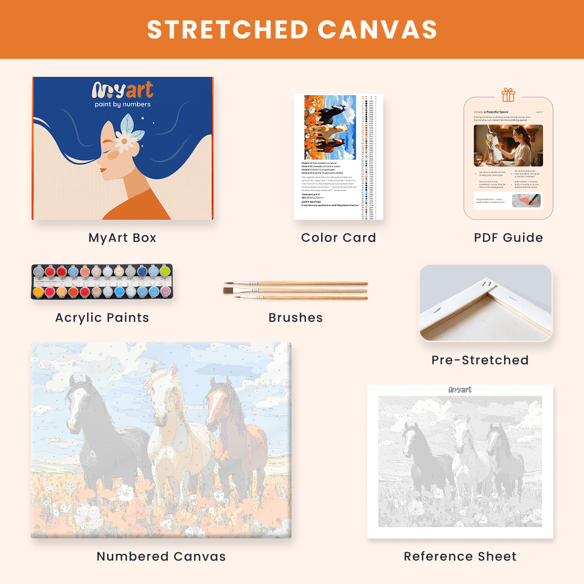 Paint by numbers - Wild Stallions - MyArt