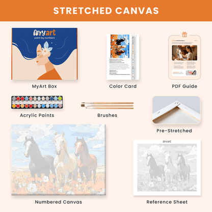 Paint by numbers - Wild Stallions - MyArt