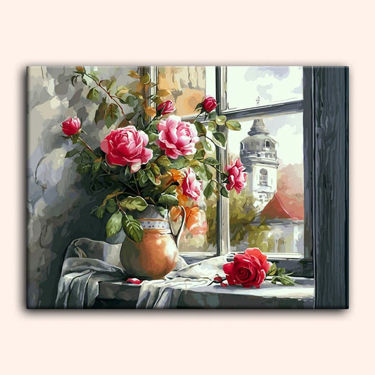 Paint by numbers - Window Flowers - MyArt