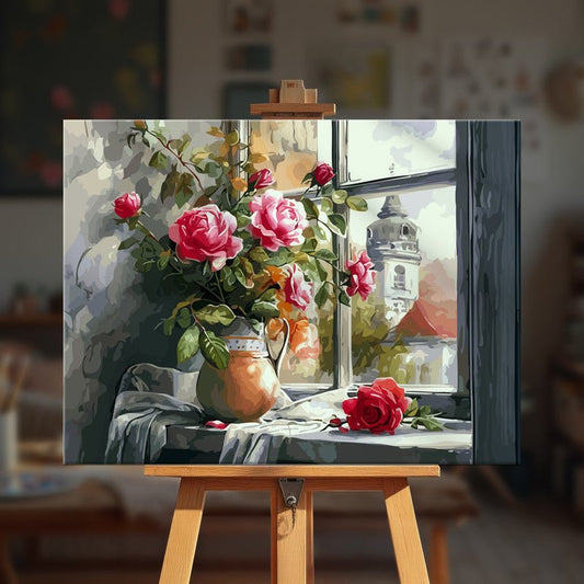 Paint by numbers - Window Flowers - MyArt
