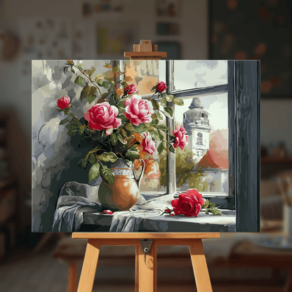 Paint by numbers - Window Flowers - MyArt