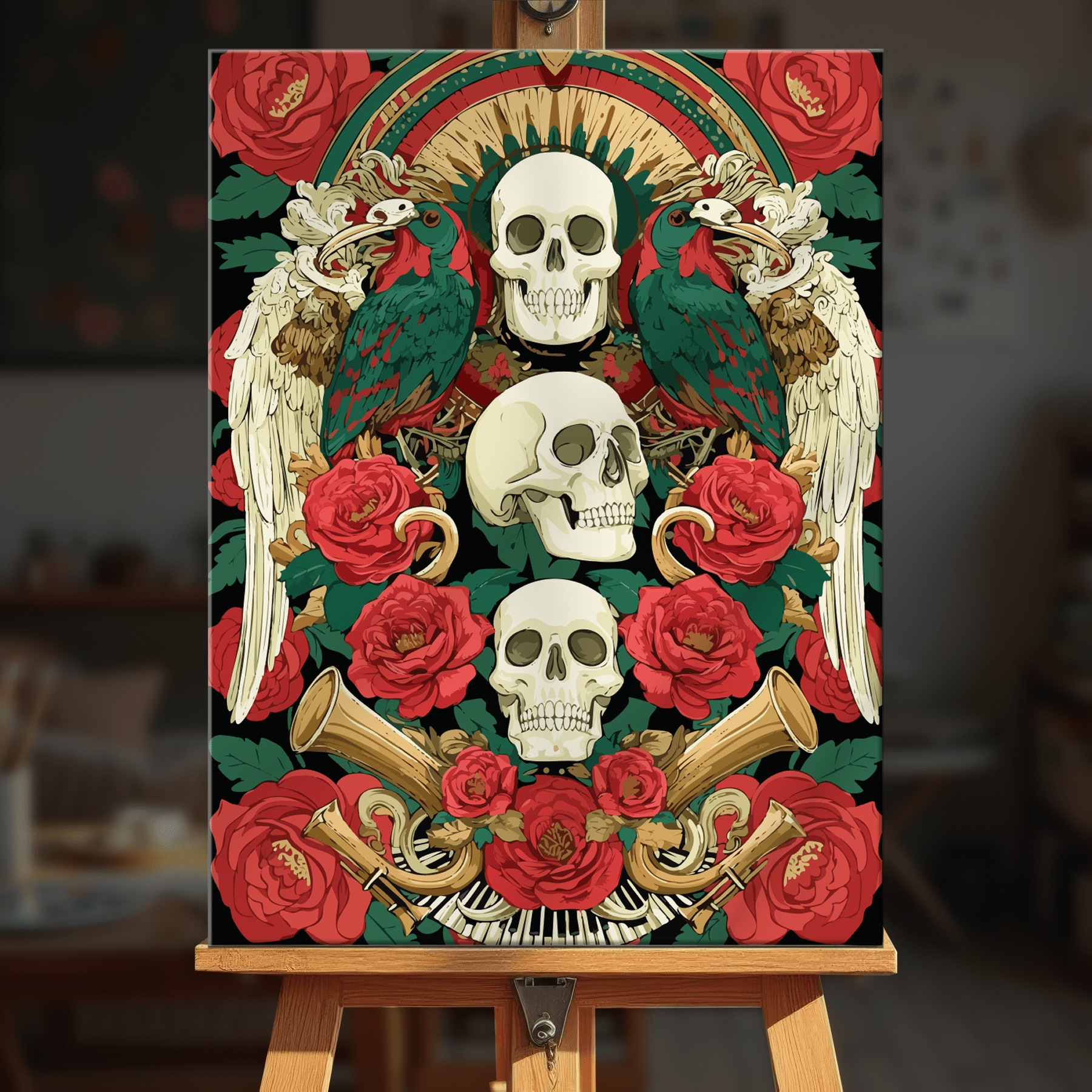 Paint by numbers - Winged Bones - MyArt