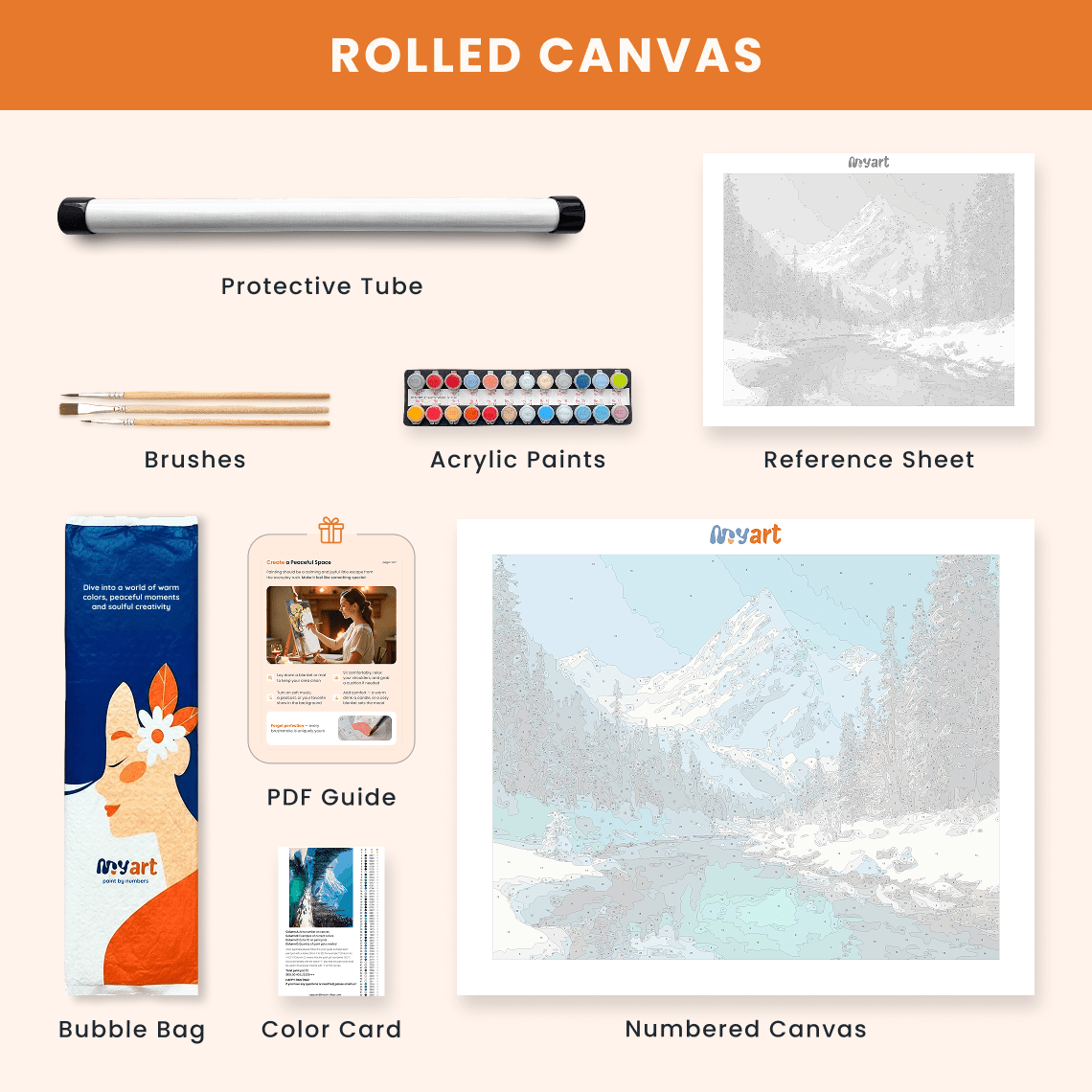 Paint by numbers - Winter River - MyArt