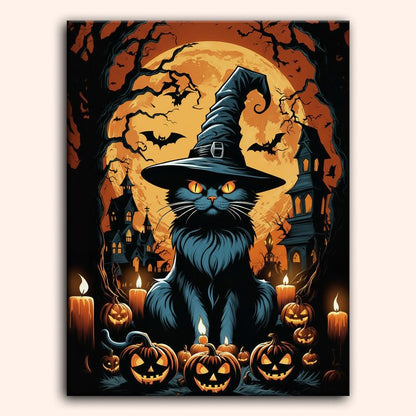 Paint by numbers - Witch Cat - MyArt
