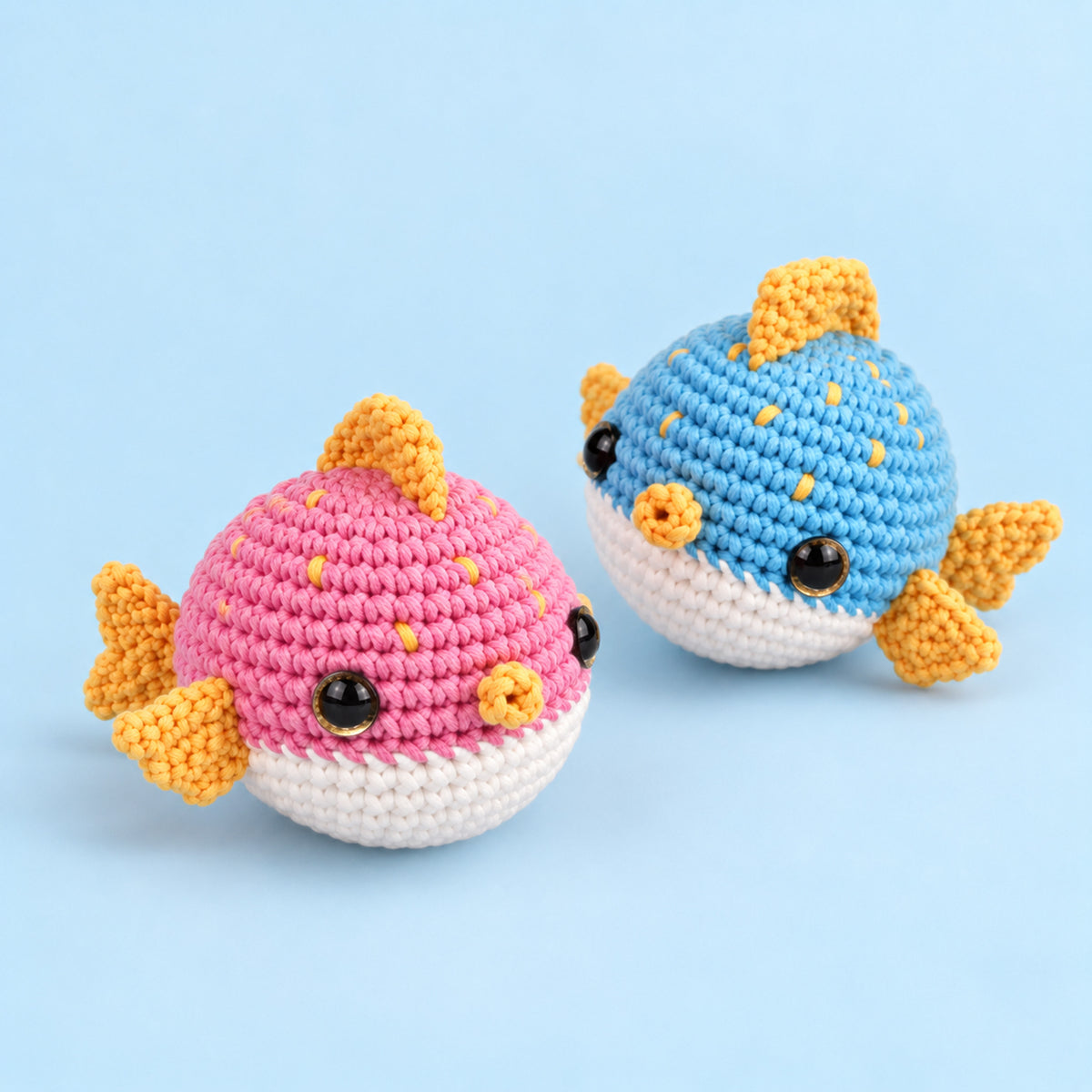 Bubble Bay Pufferfish: pink and blue pufferfish