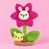 Bunny Bloom: a pink bunny-faced flower with a tiny bear detail