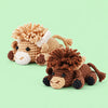 Highland Meadow Cows: cream and brown Highland cows with shaggy coats and small horns