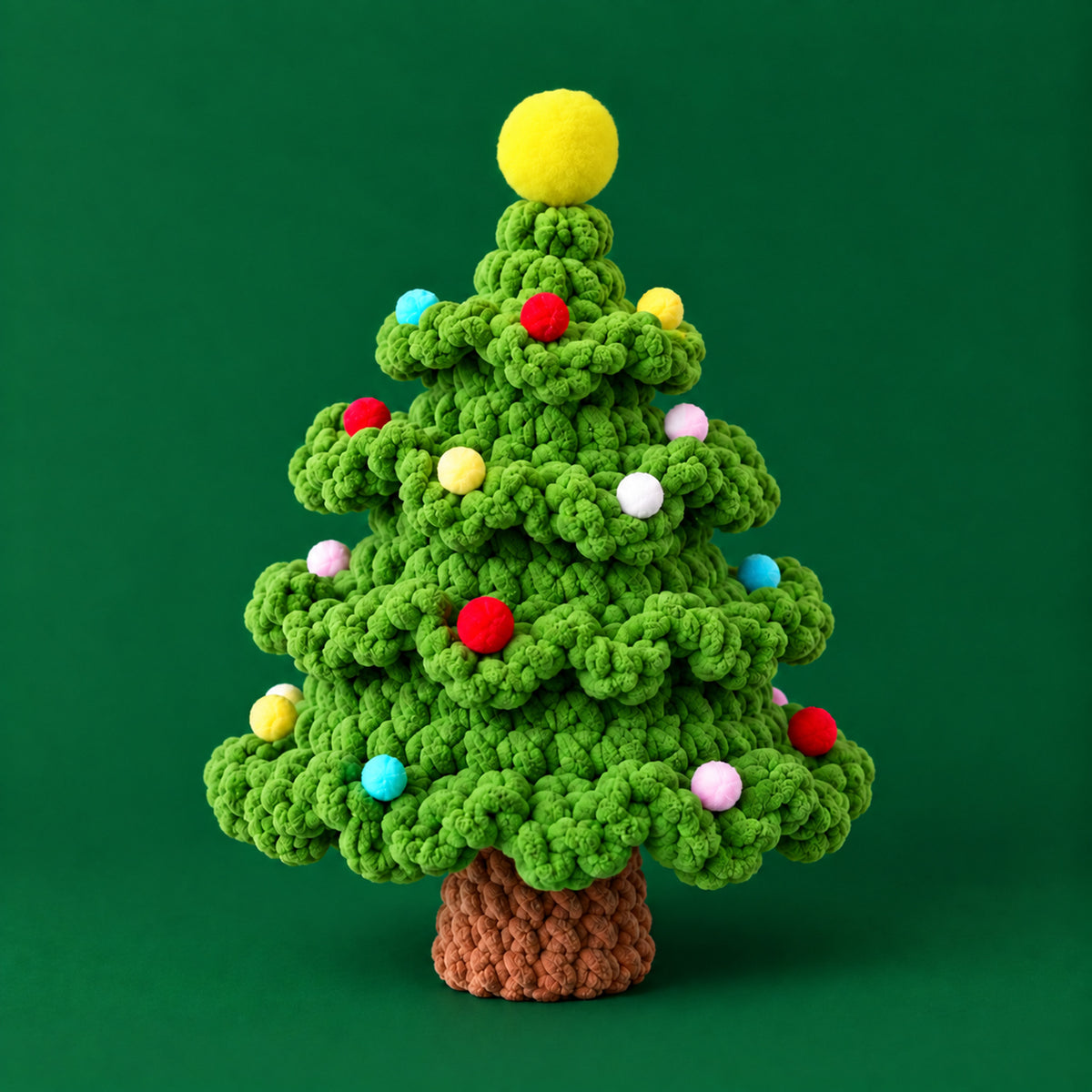Little Festive Fir: a green fir tree decorated with colourful ornaments