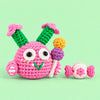 Petal Pop Monster: a pink round monster with colourful flower details